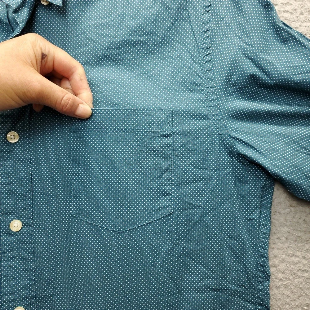 J.CREW Shirt Mens Medium‎ Multi Polka Dot Classic Long Sleeve Collared Button-Up